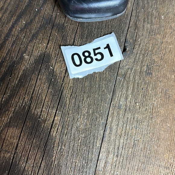 Micheal  D boots size 5 1/2 m black zip up side pre worn heels - Picture 2 of 8